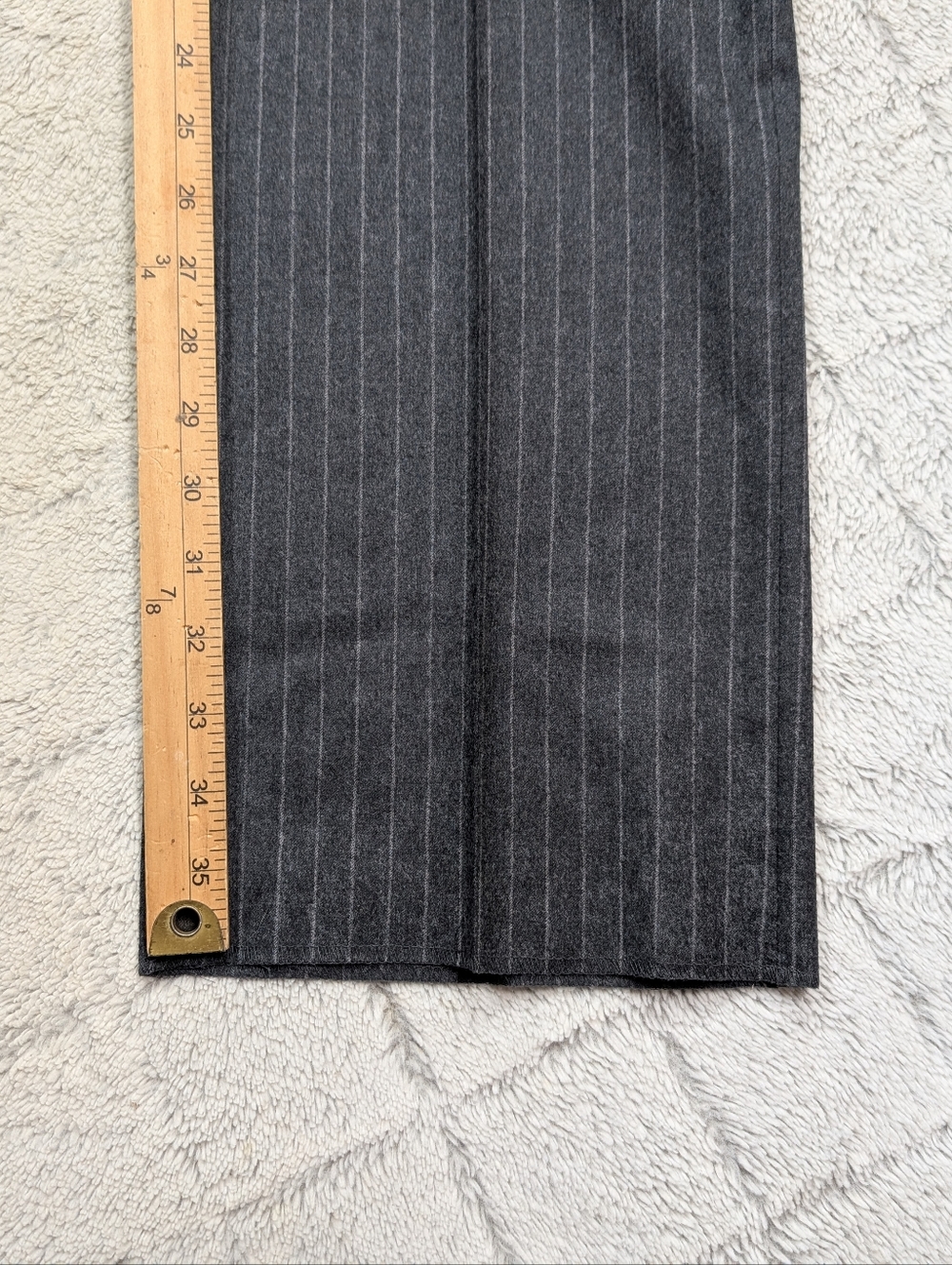 Lauren Ralph Lauren Suit Mens 42R 36W Gray Pinstripe Wool Cashmere 2 Piece - Picture 12 of 12